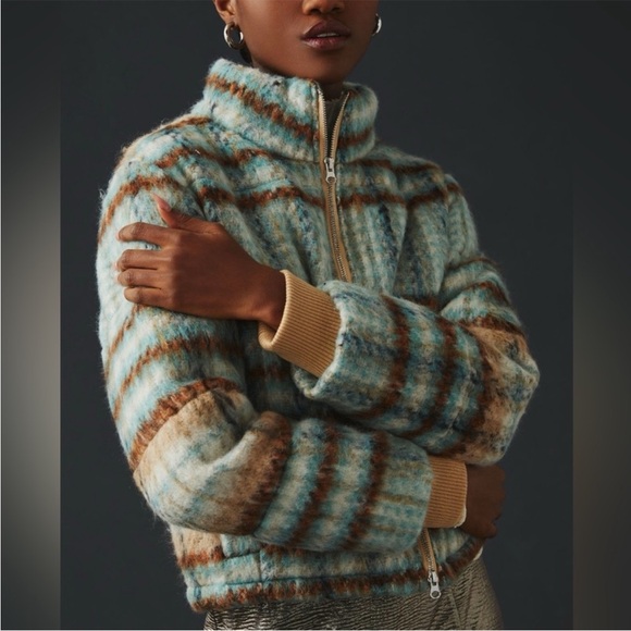 Anthropologie Plaid Wool Blend Jacket NWT - Picture 2 of 9